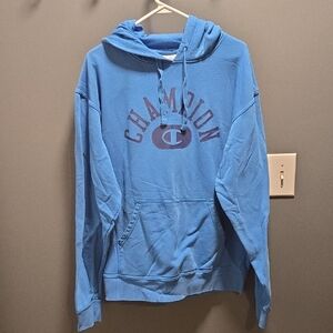 Champion Light Blue Men's Pullover Hoodie